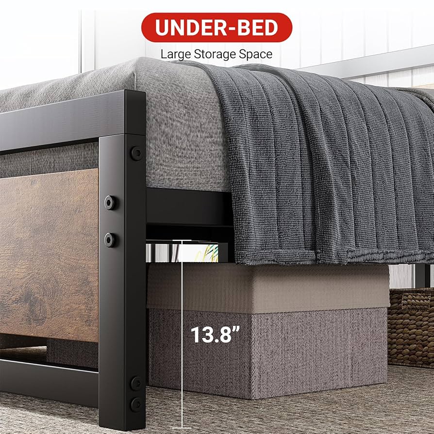 Amazon.com: EcoSummer King Bed Frame, Heavy Duty Metal